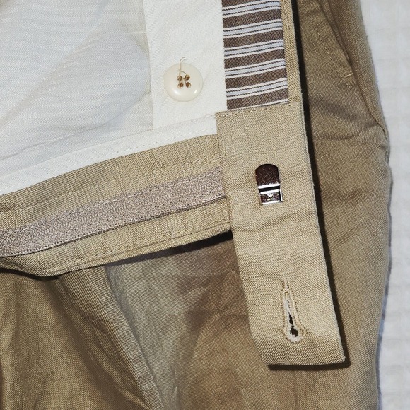 Calvin Klein Pants  Linen Dress Mens  Beige Lightweight Summer Career Cool  R 38 - Picture 4 of 7